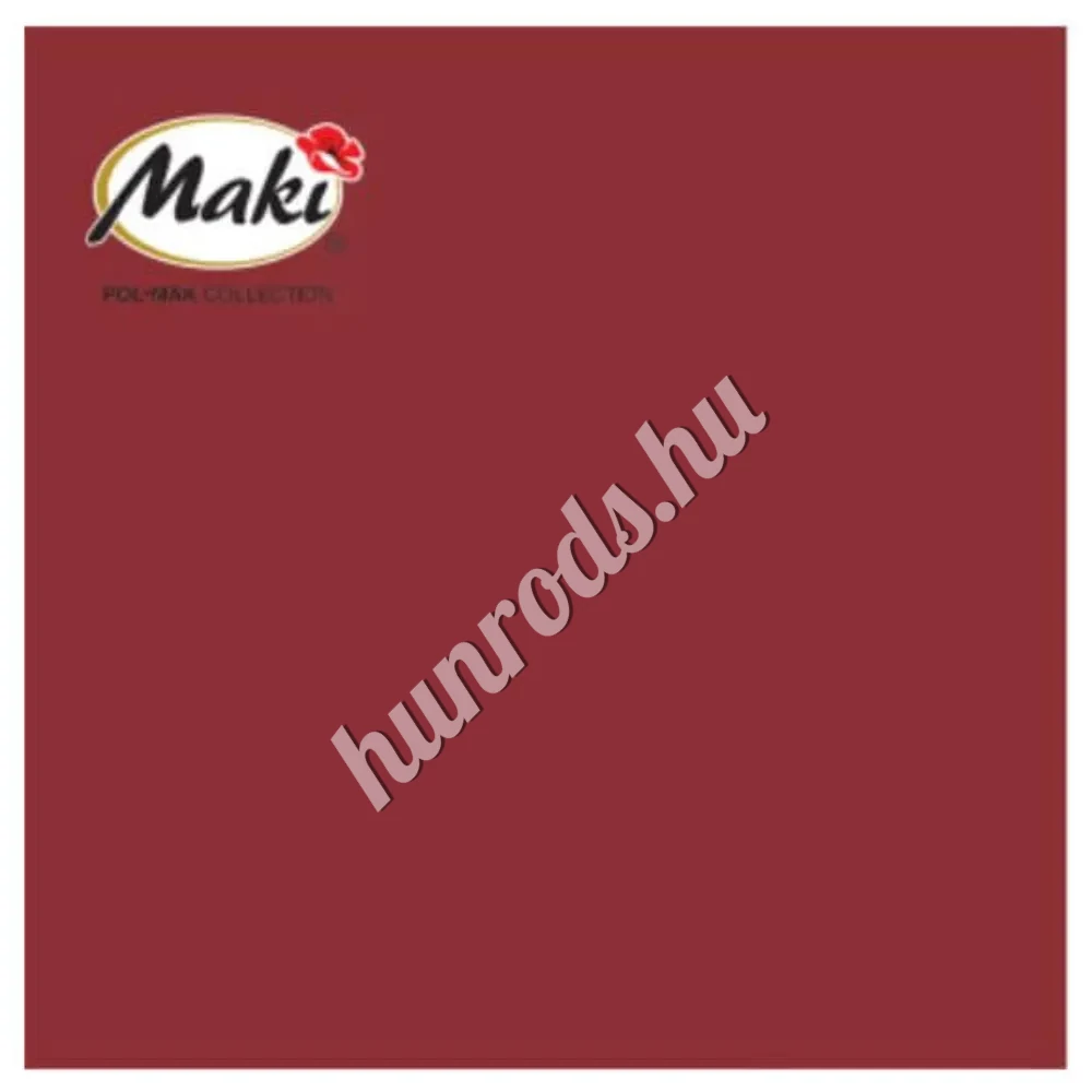Szalvéta 3 rétegű egyszínű 33x33cm 20db/csomag Maki - Bordó