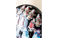 Kép 2/2 - Karácsonyi hűtőmágnes télapó-hóember minta 15 db-os