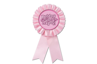Kép 1/2 - Boldog szülinapot feliratos kitűzős kokárda rózsaszín