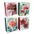 Dísztasak elegáns türkíz és rózsaszín virágmintás 12x35x9 cm DW122992