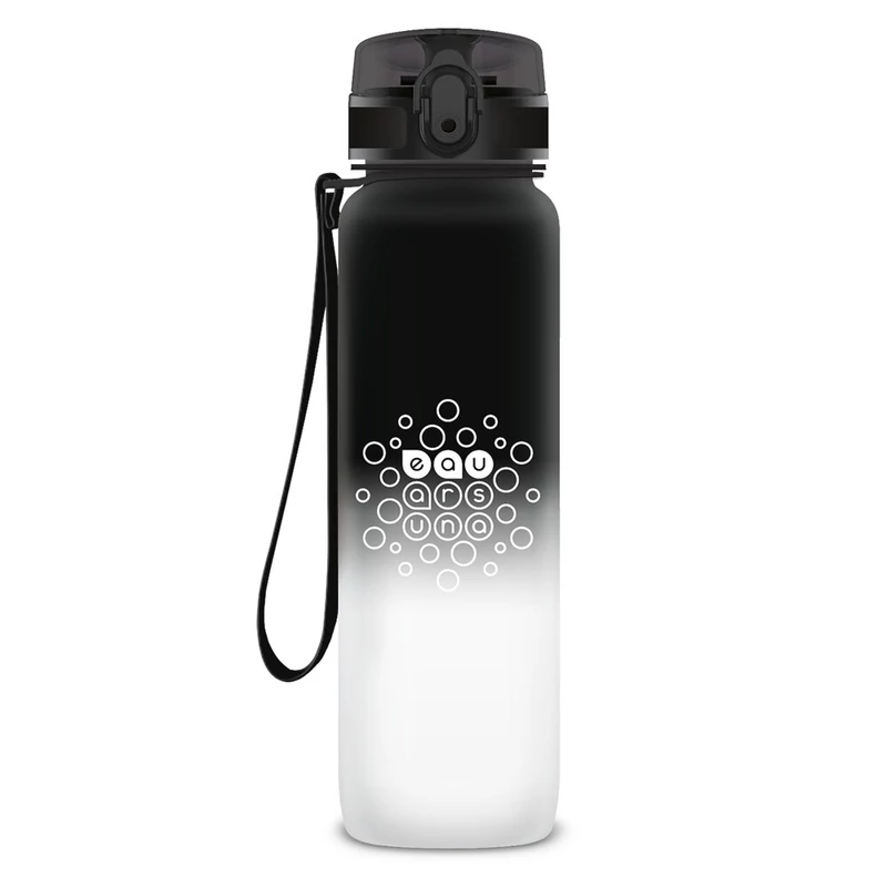 Ars Una BPA-mentes motivációs kulacs matt fekete-fehér színátmenetes 1000 ml Black&White