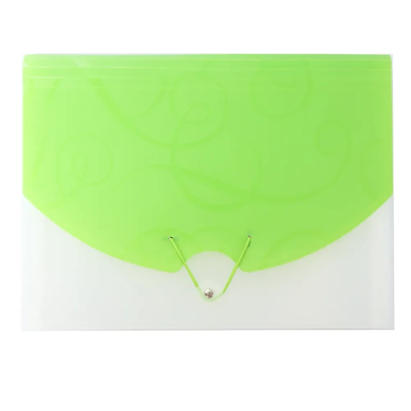 Harmónika táska A4 neon zöld színű ICU-1740 7406