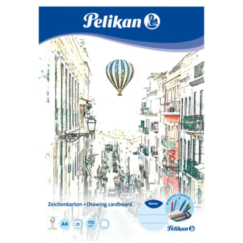 Rajzblokk akvarell 25 ív A/4 170g/m2 Pelikán