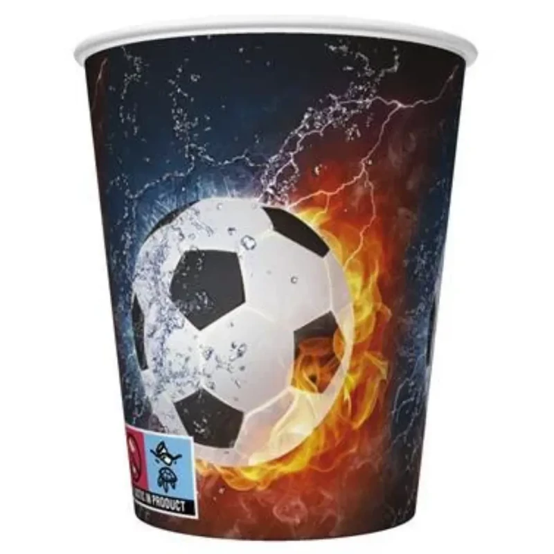 Papírpohár focis mintával 250 ml 8 db/csomag