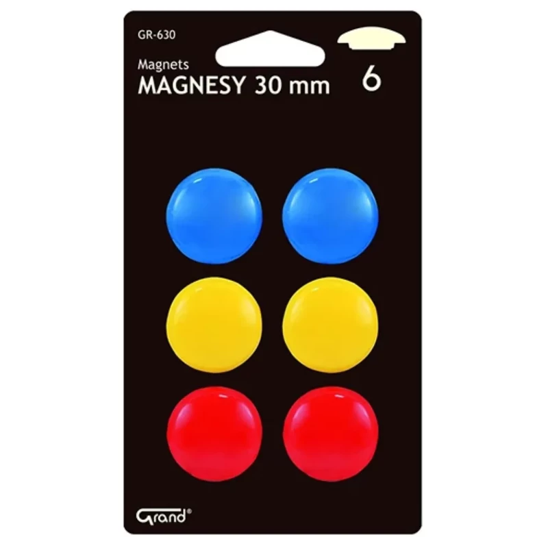 Táblamágnes 30mm 6 db-os vegyes GRAND