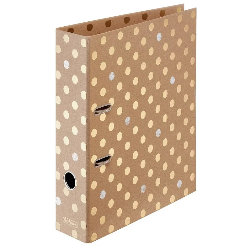 Gyűrűskönyv iratrendező A4 8 cm csillogó pöttyös mintával Herlitz Pure Glam