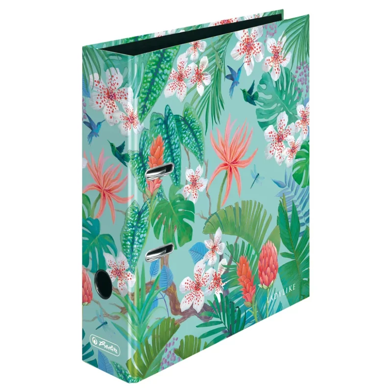 Gyűrűskönyv iratrendező A4 8 cm virágos mintával Herlitz Ladylike Jungle