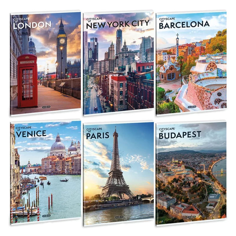 Ars Una Cityscape A/4 extra kapcsos füzet-sima