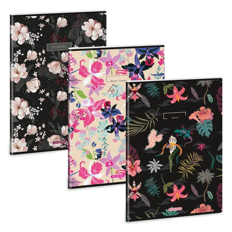 Ars Una Flowers-mix A/4 extra kapcsos füzet-sima