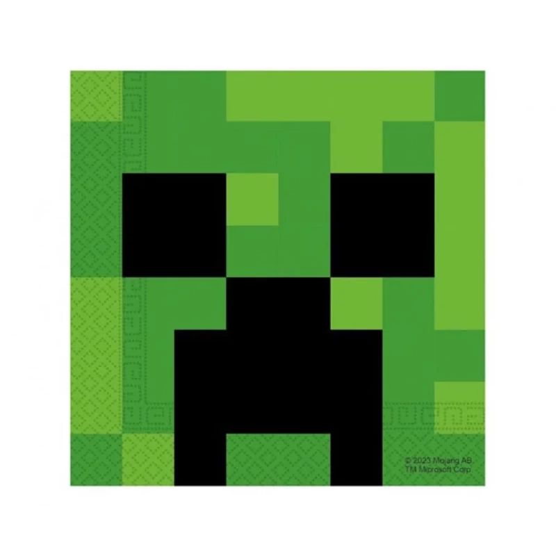 Szalvéta Minecraft pixel mintás, 33x33 cm, 20 db/csomag