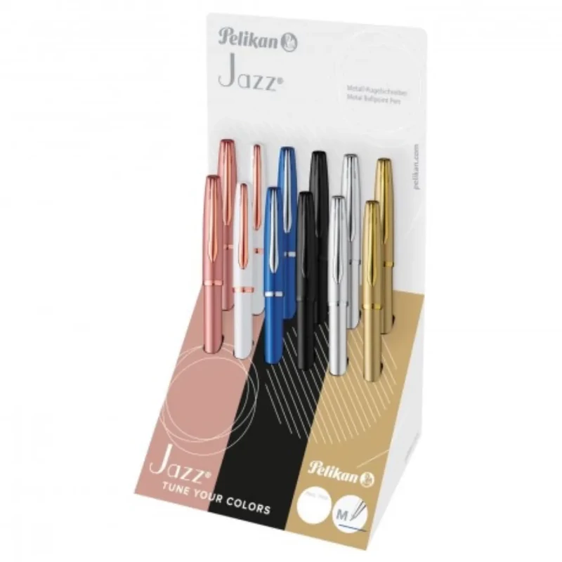Golyóstoll fém test különböző színek kék írásszín Jazz Noble Elegance Pelikán