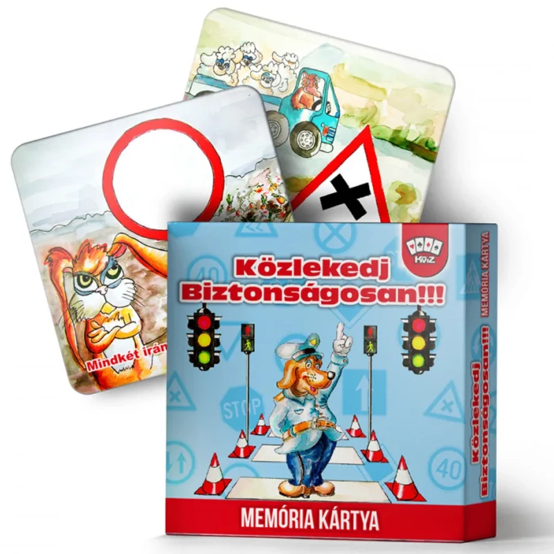 Közlekedj biztonságosan memóriakártya játék