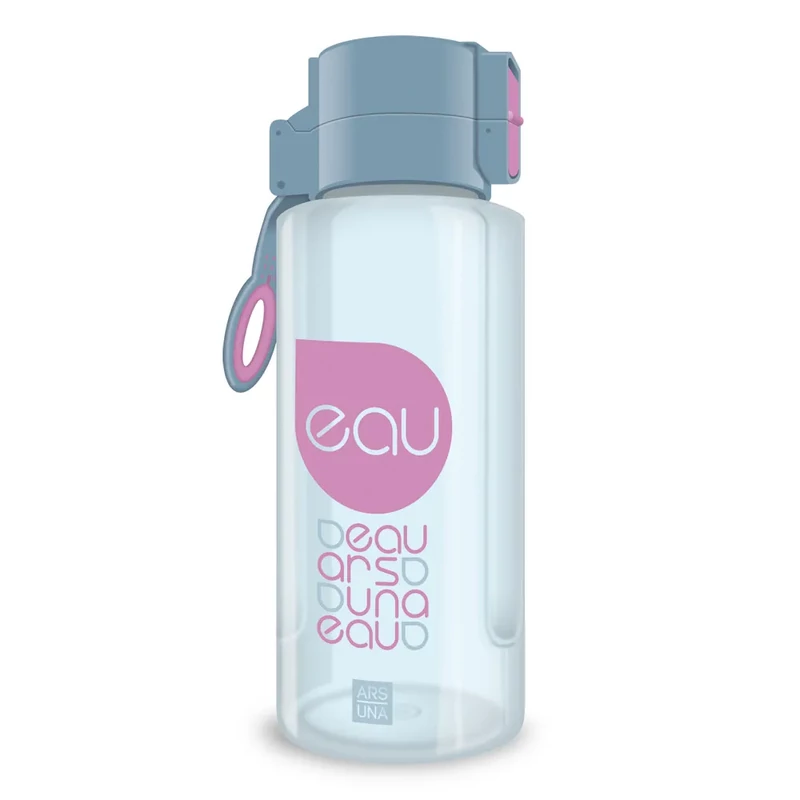 Ars Una BPA-mentes kulacs - 650 ml - átlátszó szürke rózsaszín