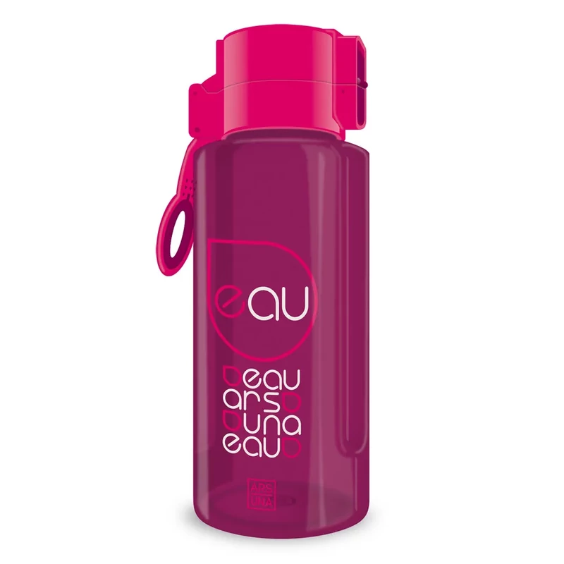Ars Una BPA-mentes kulacs - 650 ml - átlátszó sötét rózsaszín