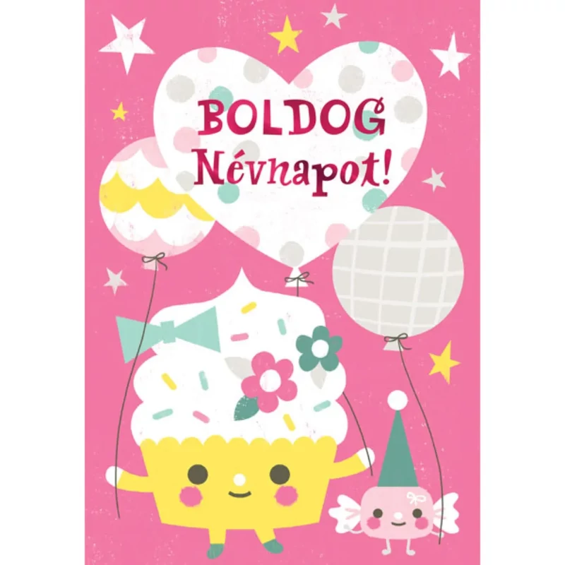 Képeslap Boldog névnapot felirattal Cardex G