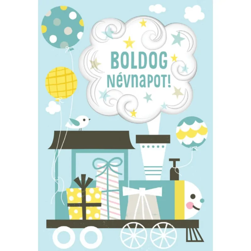 Képeslap Boldog névnapot felirattal Cardex E