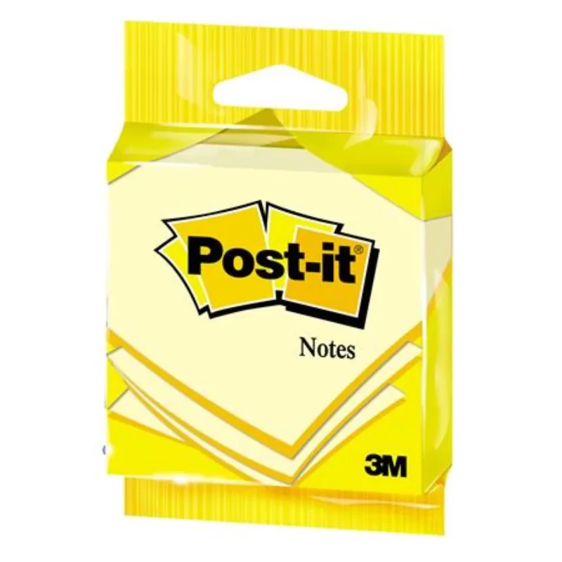 Öntapadó jegyzettömb 76x76 mm 1 tömb 100 lap 3M POSTIT sárga