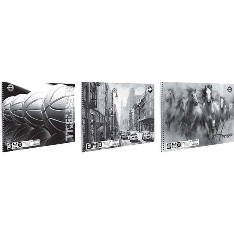 Vázlatfüzet T-Creativ B/5 fóliázott mintás 30 lapos 170g