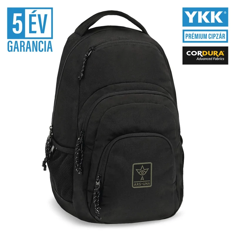 Hátizsák fekete színű Cordura anyagból prémium minőségű felsősöknek Ars Una Cordura-Black AU-2