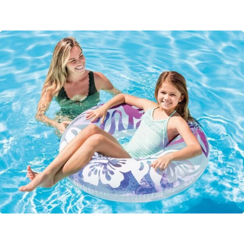 Úszógumi felnőtt felfújható trópusi virágmintás 91 cm 3 féle Intex 59251