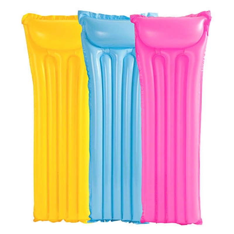 Strandmatrac felnőtteknek felfújható neon színű 183x69 cm többféle Intex Economat 59703