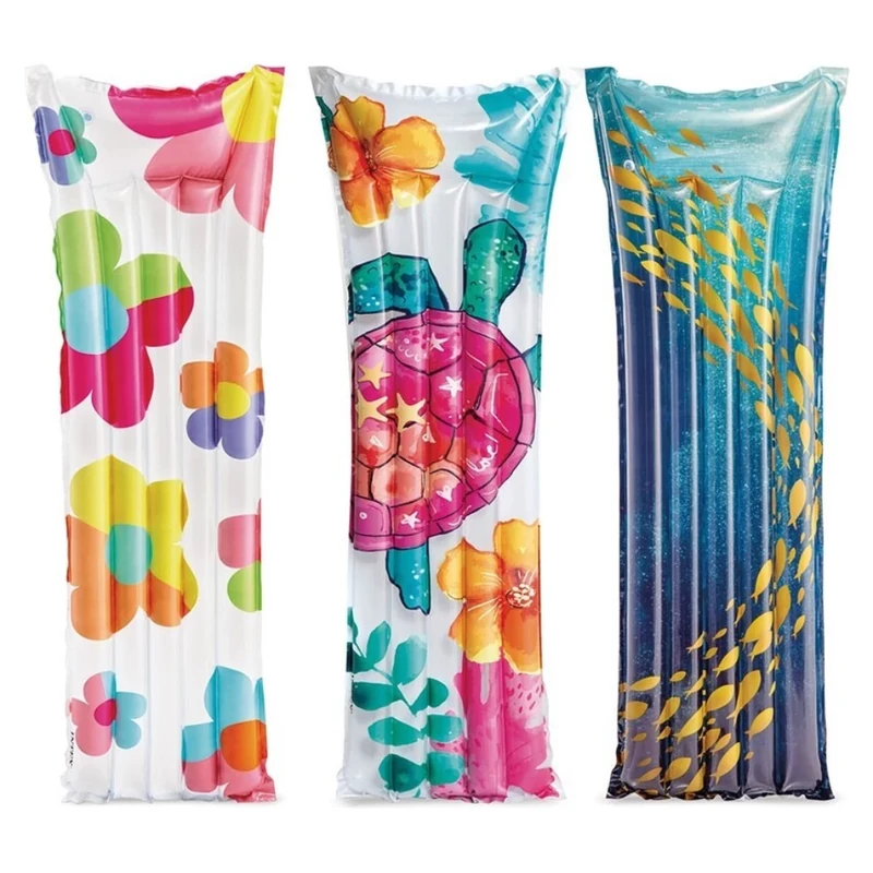 Strandmatrac felnőtteknek felfújható nyári mintás 183x69 cm többféle Intex Fashion 59720