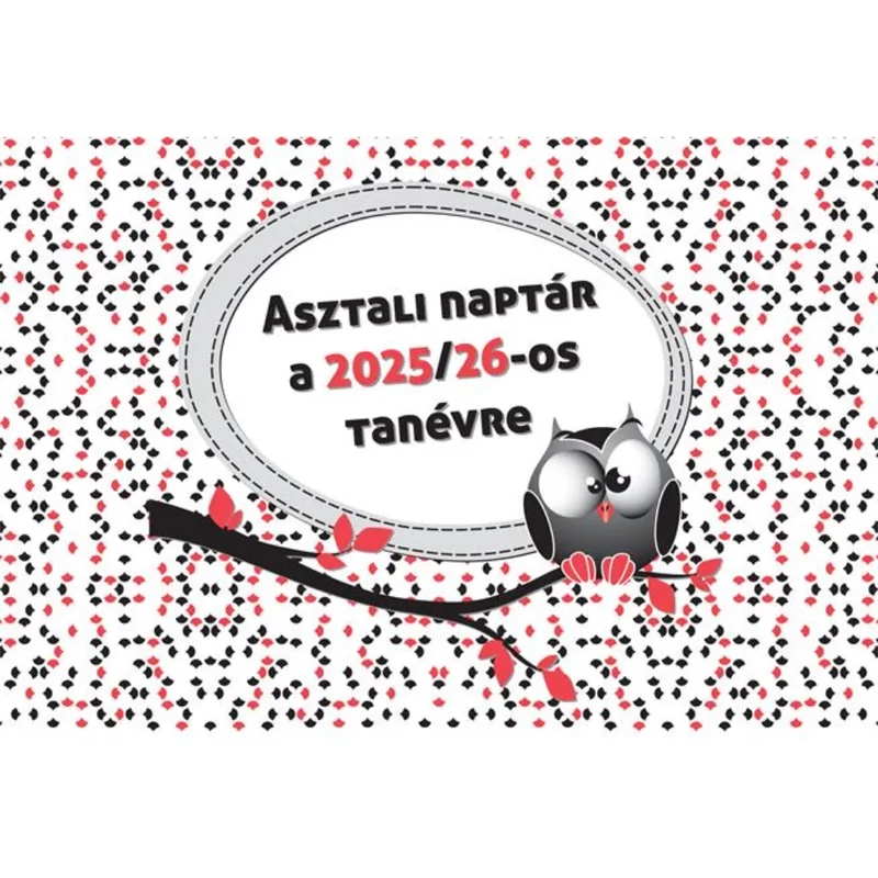 Asztali naptár diákoknak álló 2025/2026 tanév Realsystem