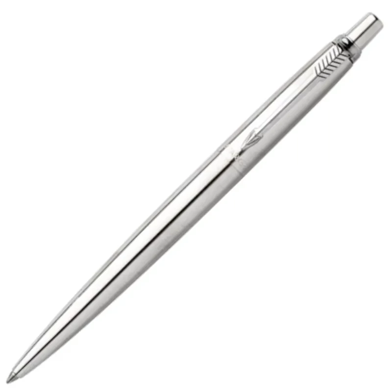 Golyóstoll 0,7 mm ezüst színű klip rozsdamentes acél tolltest kék írásszín Parker Royal Jotter 1953170