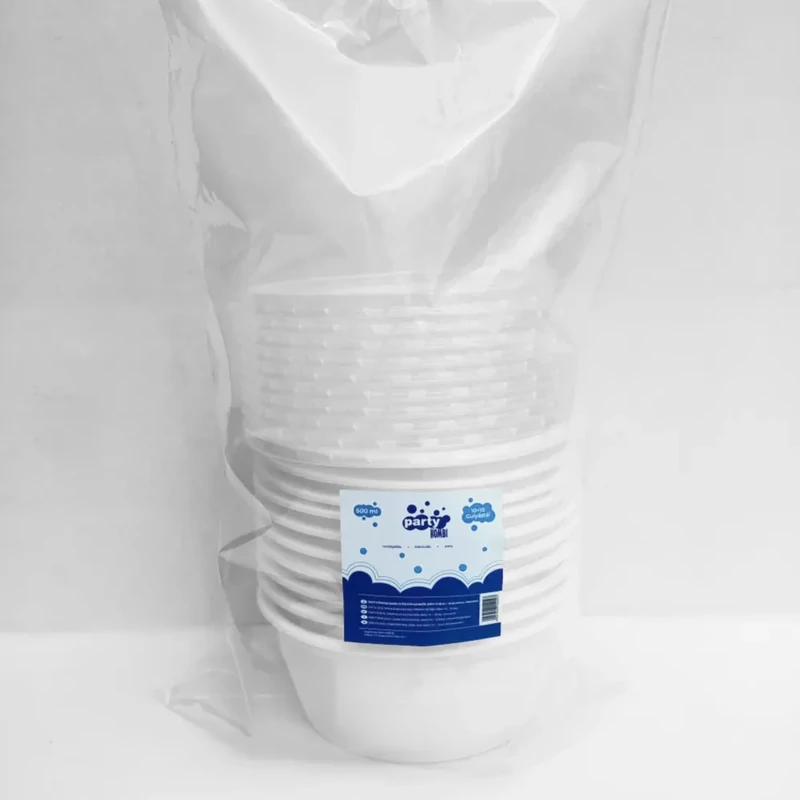 Party műanyag kombi gulyástál 500 ml tetővel együtt 10+10 db/csomag