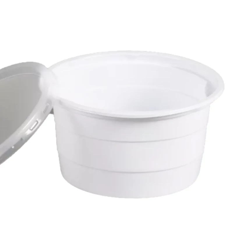Party műanyag gulyástál 750 ml fehér tetőzhető 20 db/csomag