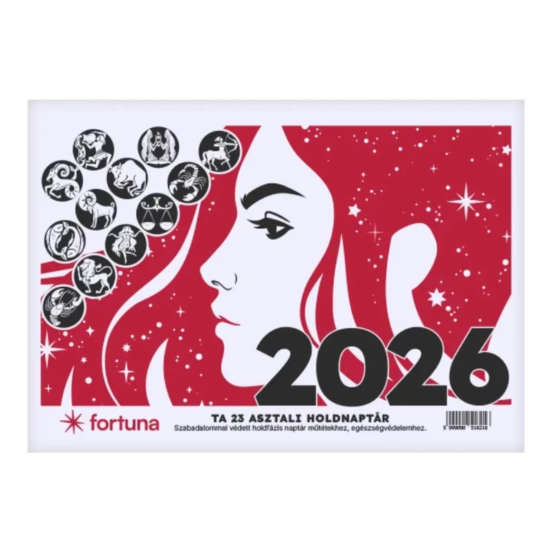 Asztali naptár TA23 2026 holdfázissal Fortuna