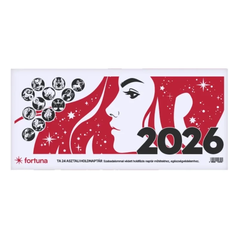 Asztali naptár TA24 2026 holdfázissal Fortuna