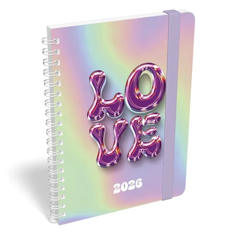Határidőnapló Heti Tervező B6 spirál Amazing Lizzy Calendar 2026