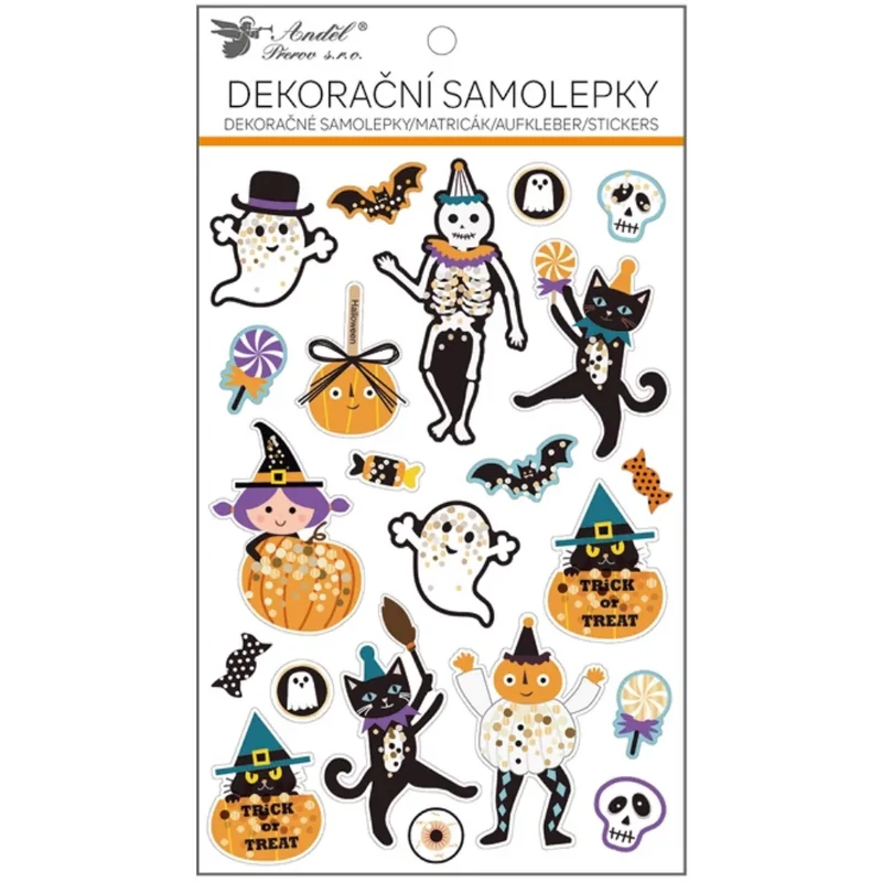 Matrica plasztik fényes Halloween szellem 14,5x25 cm 40502