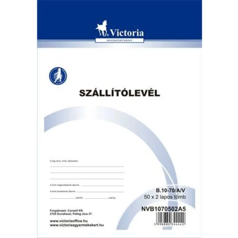 Nyomtatvány, szállítólevél, 50x2, A5, VICTORIA B10-70