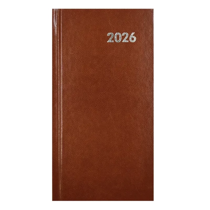 Zsebnaptár haránt fekvő BALADEK barna Alisca 2026