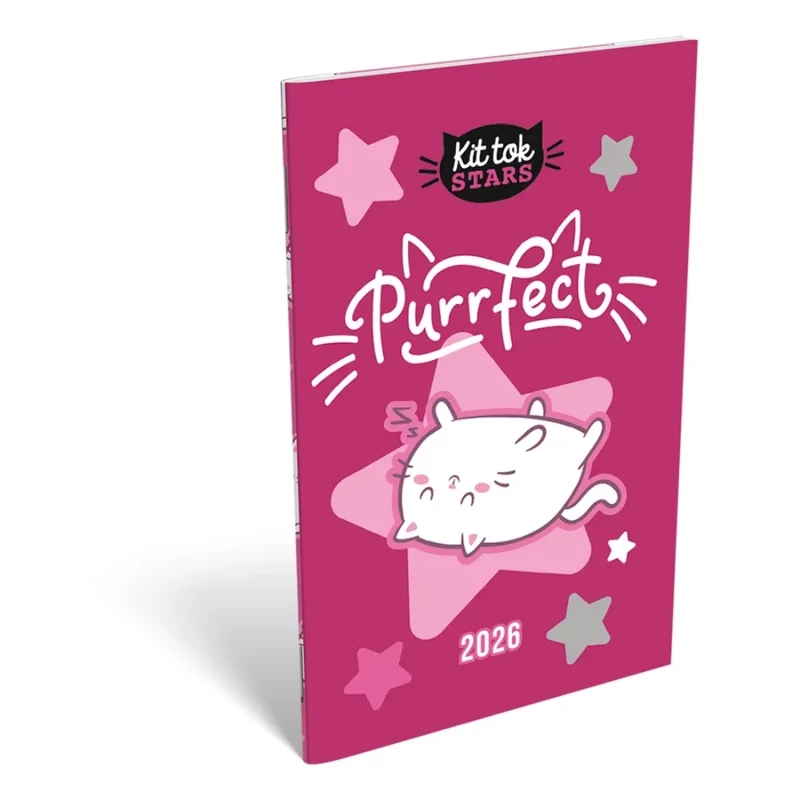 A6 tűzött zsebnaptár Kittok Purrfect Lizzy Calendar 2026