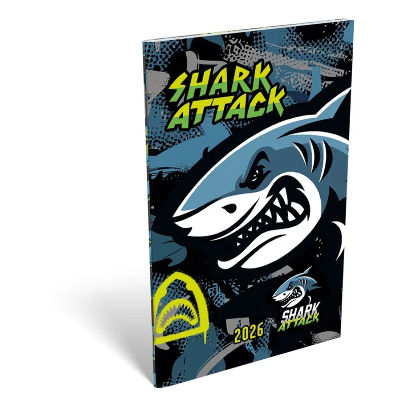 A6 tűzött zsebnaptár Shark Attack Lizzy Calendar 2026