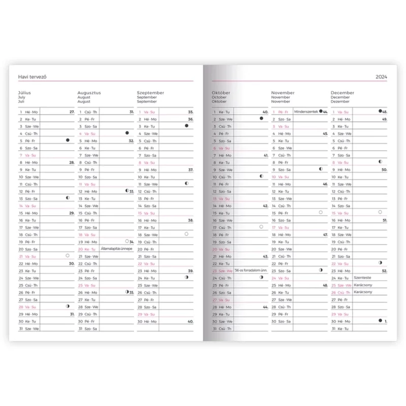 Határidőnapló Napi Tervező B6 design Magnolia Lizzy Calendar 2026