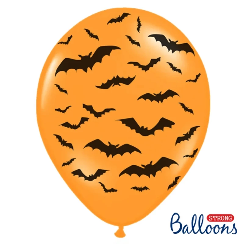 Gumi lufi csomag denevér mintával narancs színű halloween 5 db/csomag