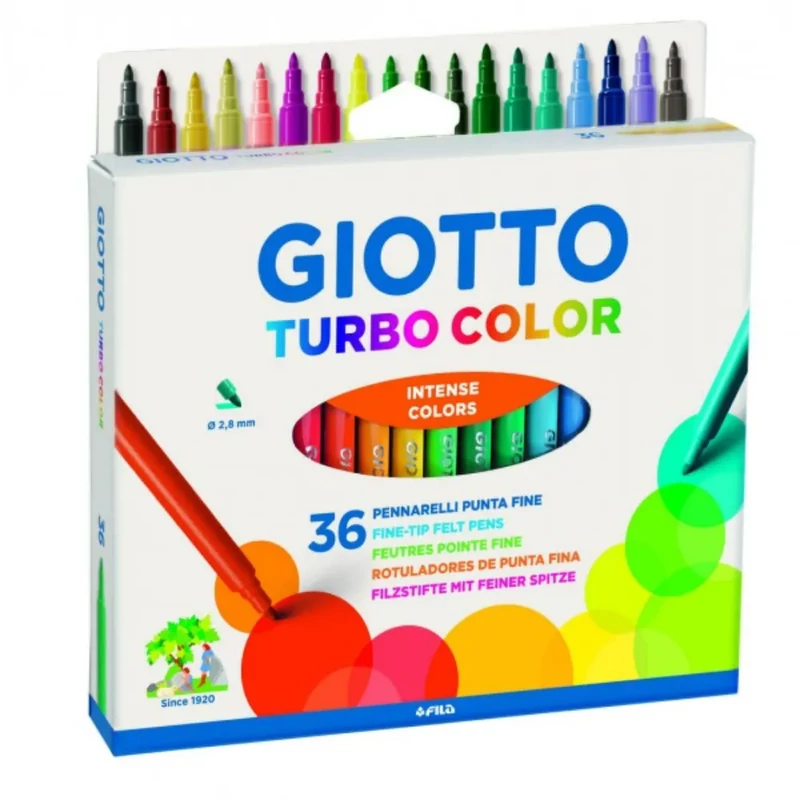Filctoll készlet rostirón Giotto Turbo Color 36 db/készlet