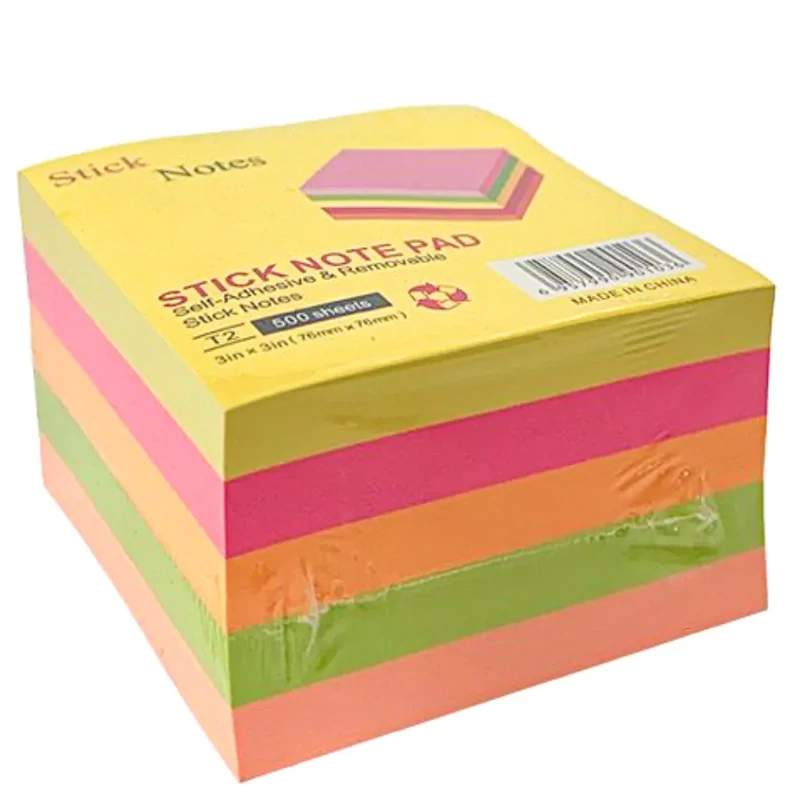 Öntapadó jegyzettömb post-it 76x76 mm 1 tömb 500 lap többféle színnel 1036