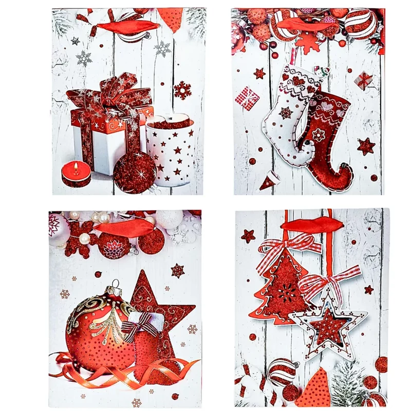 Dísztasak karácsonyi mintákkal 26x32x10 cm YS118773