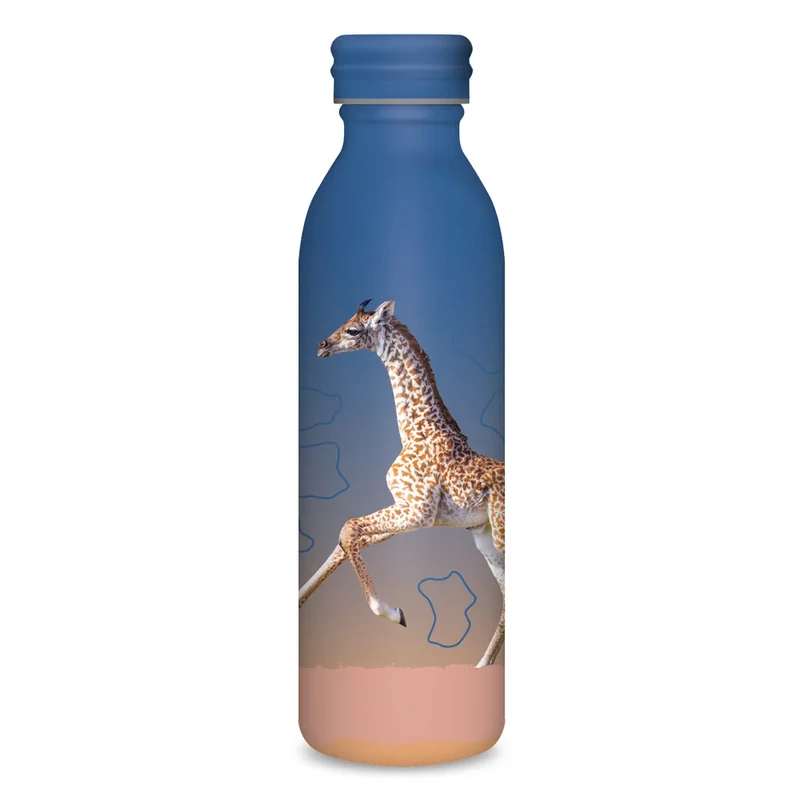Ars Una zsiráf duplafalú fémkulacs 600ml Máté Bence Giraffes