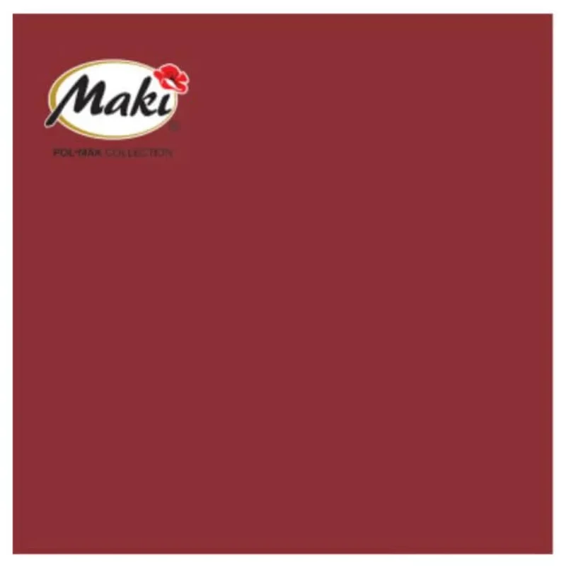 Szalvéta 3 rétegű egyszínű 33x33cm 20db/csomag Maki - Bordó