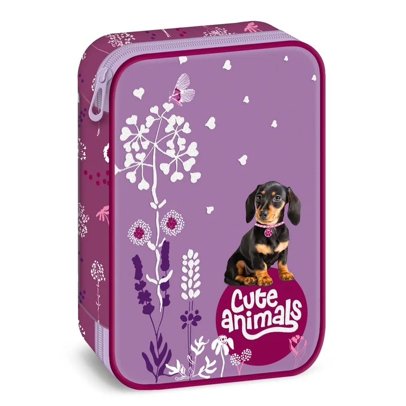Többszintes tolltartó Ars Una tacskó kutyás grafikával Cute Animals Puppy