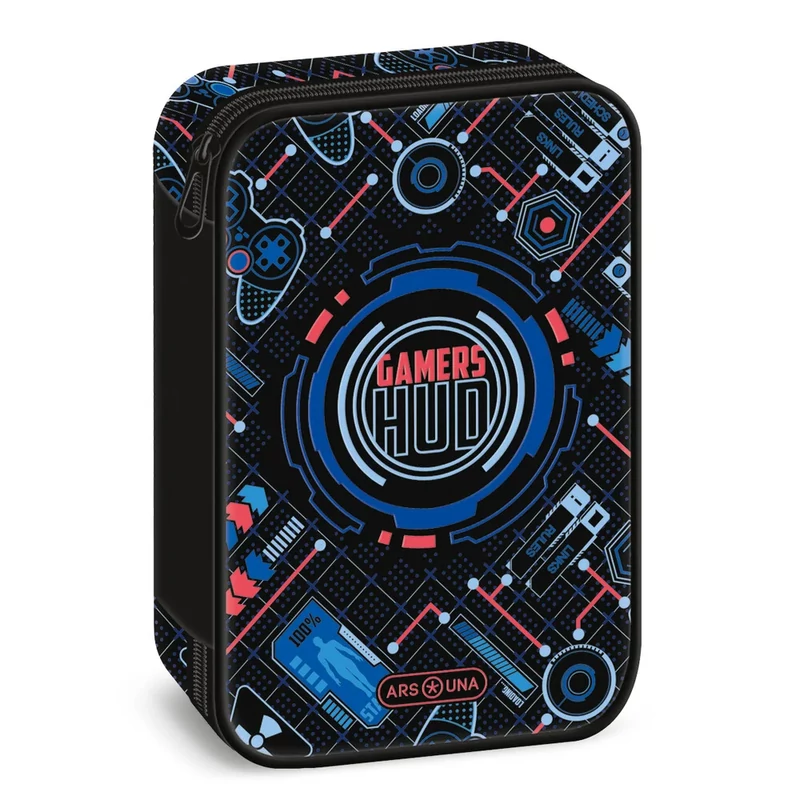 Többszintes tolltartó gamer mintával Ars Una Gamers Hud