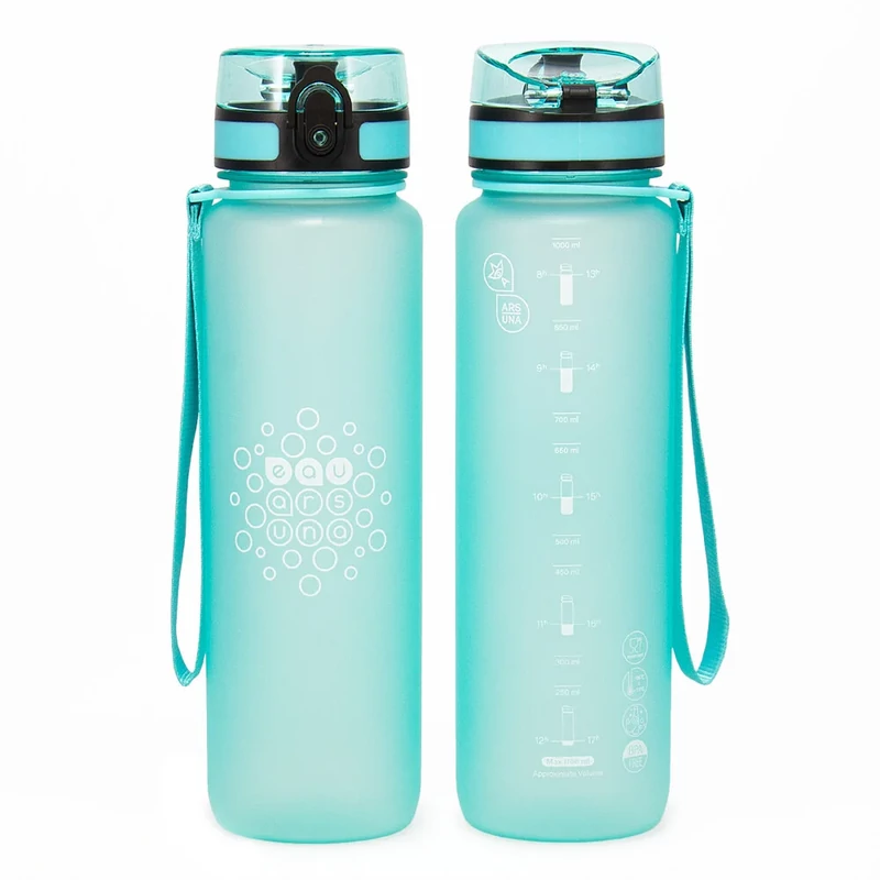 Ars Una BPA-mentes motivációs kulacs matt türkiz színátmenetes 1000 ml Mint