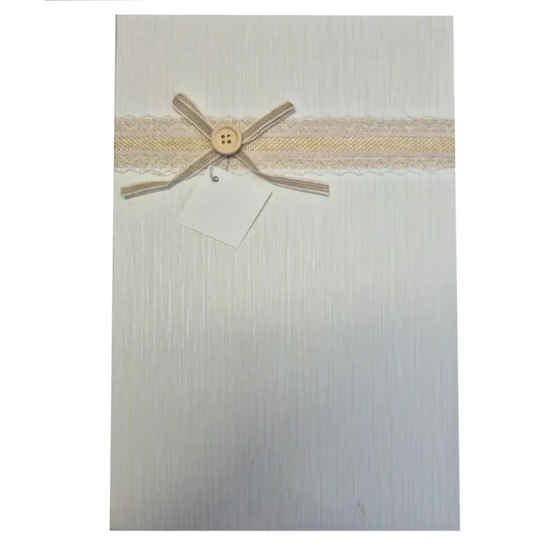 Papír díszdoboz szett bézs masnis 31x20x12 cm SYPC795955