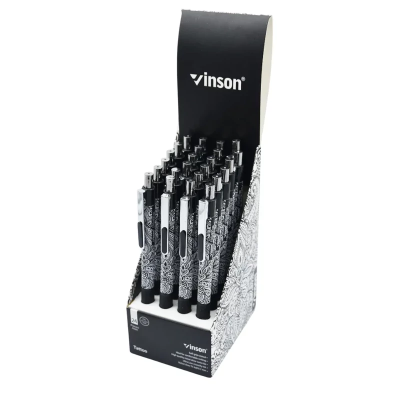 Golyóstoll nyomógombos 0,7mm Vinson Tattoo 103 több minta 1 db